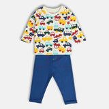 Boys Multicolor Casual Regular Fit Printed Tshirt & Pant
