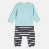 Boys Multicolor Casual Regular Fit Printed Tshirt and Bottom Set