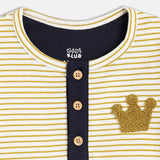 Boys Multicolor Casual Regular Fit Striped Full Sleeves Tshirt