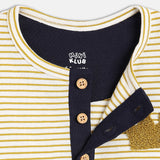 Boys Multicolor Casual Regular Fit Striped Full Sleeves Tshirt