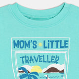 Boys Blue Casual Regular Fit Solid Half Sleeves Tshirt