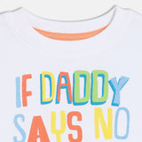 Boys White Casual Regular Fit Printed Half Sleeves Tshirt