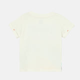 Boys White Casual Regular Fit Printed Half Sleeves Tshirt