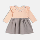 Girls Multicolor Casual Regular Fit Solid Full Sleeves Dress
