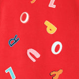 Girls Red Casual Regular Fit Printed Full Sleeves Dress