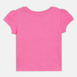 Girls Pink Casual Regular Fit Printed Top