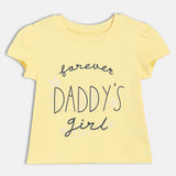 Girls Yellow Casual Regular Fit Printed Top