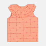 Girls Pink Casual Regular Fit Printed Top