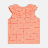 Girls Pink Casual Regular Fit Printed Top