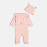 Girls Pink Casual Regular Fit Printed Sleep Suit
