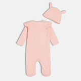 Girls Pink Casual Regular Fit Printed Sleep Suit