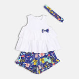Girls Multicolor Casual Regular Fit Solid Top and Bottom