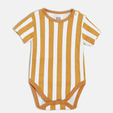 Boys Multicolor Casual Regular Fit Printed Half Sleeves Onesie - Set of 3