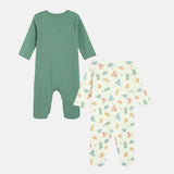 Boys Multicolor Casual Regular Fit Printed Full Sleeves Sleep Suits - Set of 2