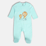 Boy's Multicolor Daily Regular Fit Printed Full Sleeves Sleep Suits - Set of 2