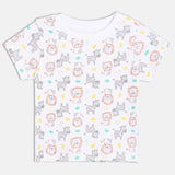 Boys Multicolor Casual Regular Fit Printed Half Sleeves Tshirt - Set of 3