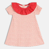 Girls Multicolor Casual Regular Fit Printed Half Sleeves Dress - Set of 2