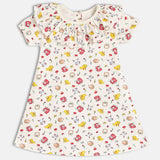 Girls Multicolor Casual Regular Fit Printed Half Sleeves Dress - Set of 2