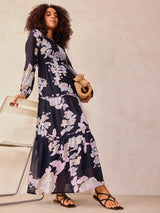 Women's Black Casual Fit and Flare Dress