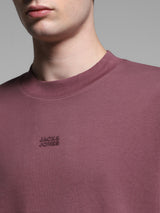 Men's Purple Casual Oversized Fit Solid Half Sleeves Tshirt