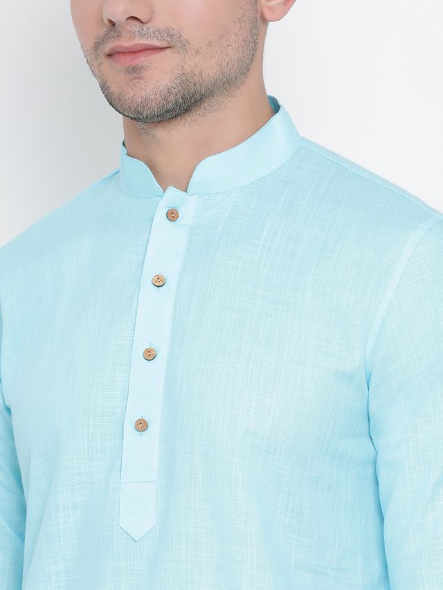 Men's Blue Traditional Ethnic Full Sleeves Kurta