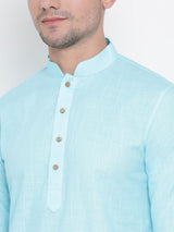 Men's Blue Traditional Ethnic Full Sleeves Kurta