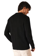 Men's Black Casual Regular Fit Full Sleeves Jacket