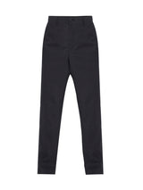 Men's Black Formal Slim Fit Solid Mid Trouser