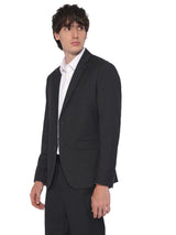 Men's Grey Formal Slim Fit Solid Full Sleeves Blazer