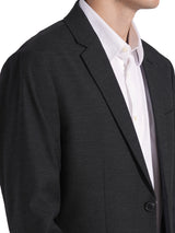 Men's Grey Formal Slim Fit Solid Full Sleeves Blazer