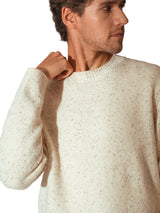 Men's White Casual Regular Fit Solid Full Sleeves Sweater