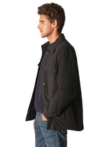 Men's Black Casual Regular Fit Solid Full Sleeves Jacket