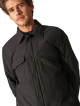 Men's Black Casual Regular Fit Solid Full Sleeves Jacket