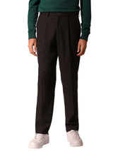 Men's Brown Casual Regular Fit Solid Mid Trouser