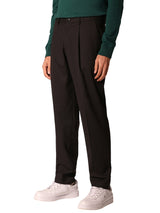 Men's Brown Casual Regular Fit Solid Mid Trouser