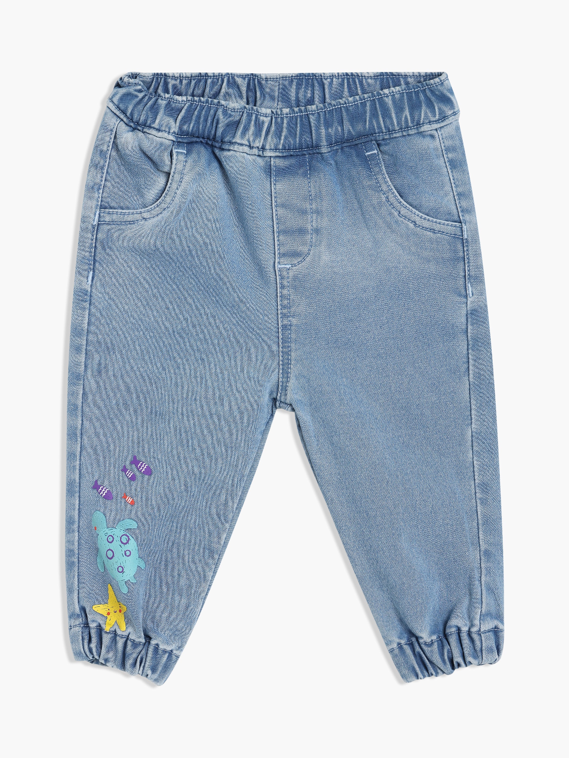 Boys Blue Cotton Denim Pant
