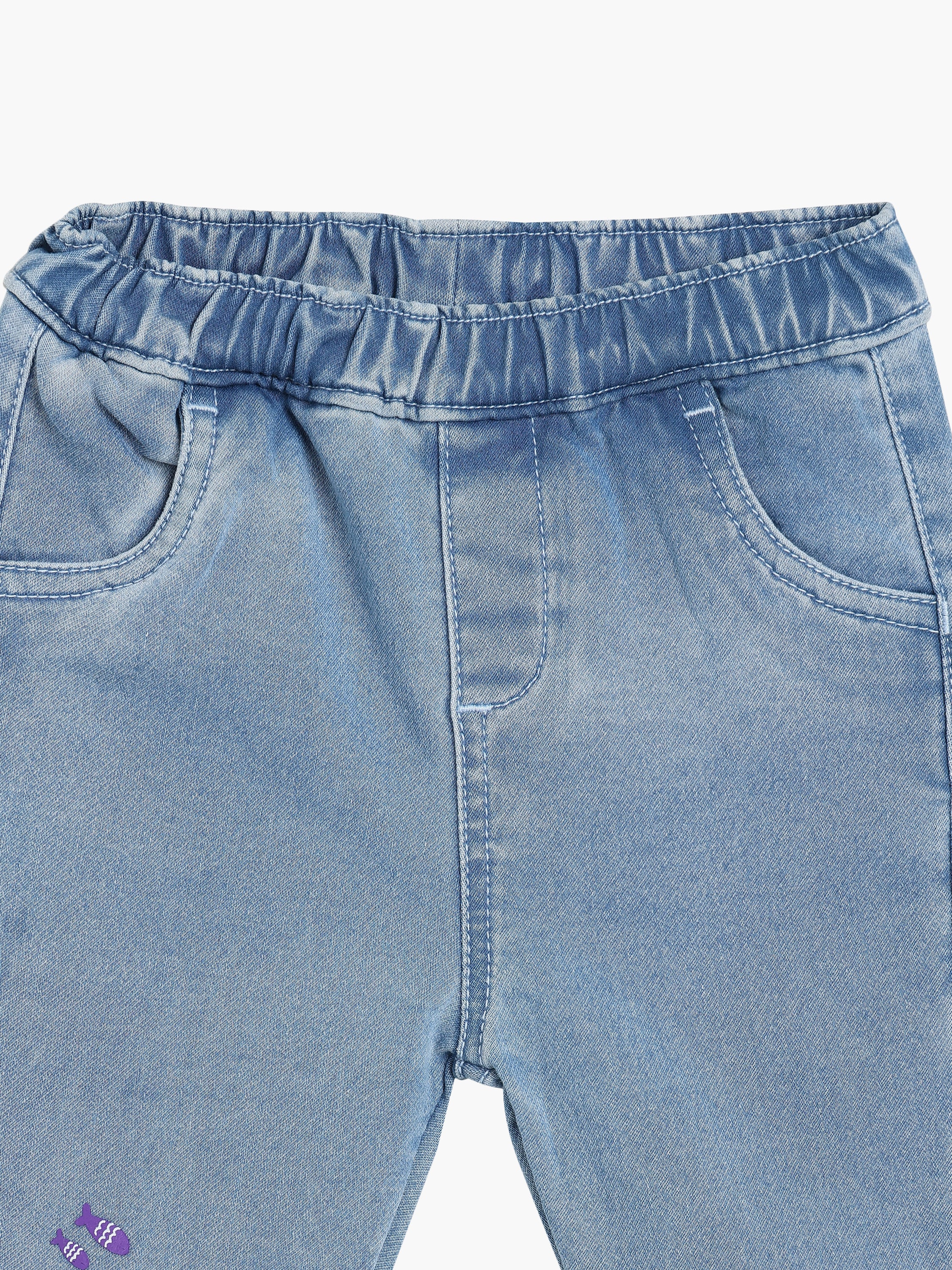 Boys Blue Cotton Denim Pant