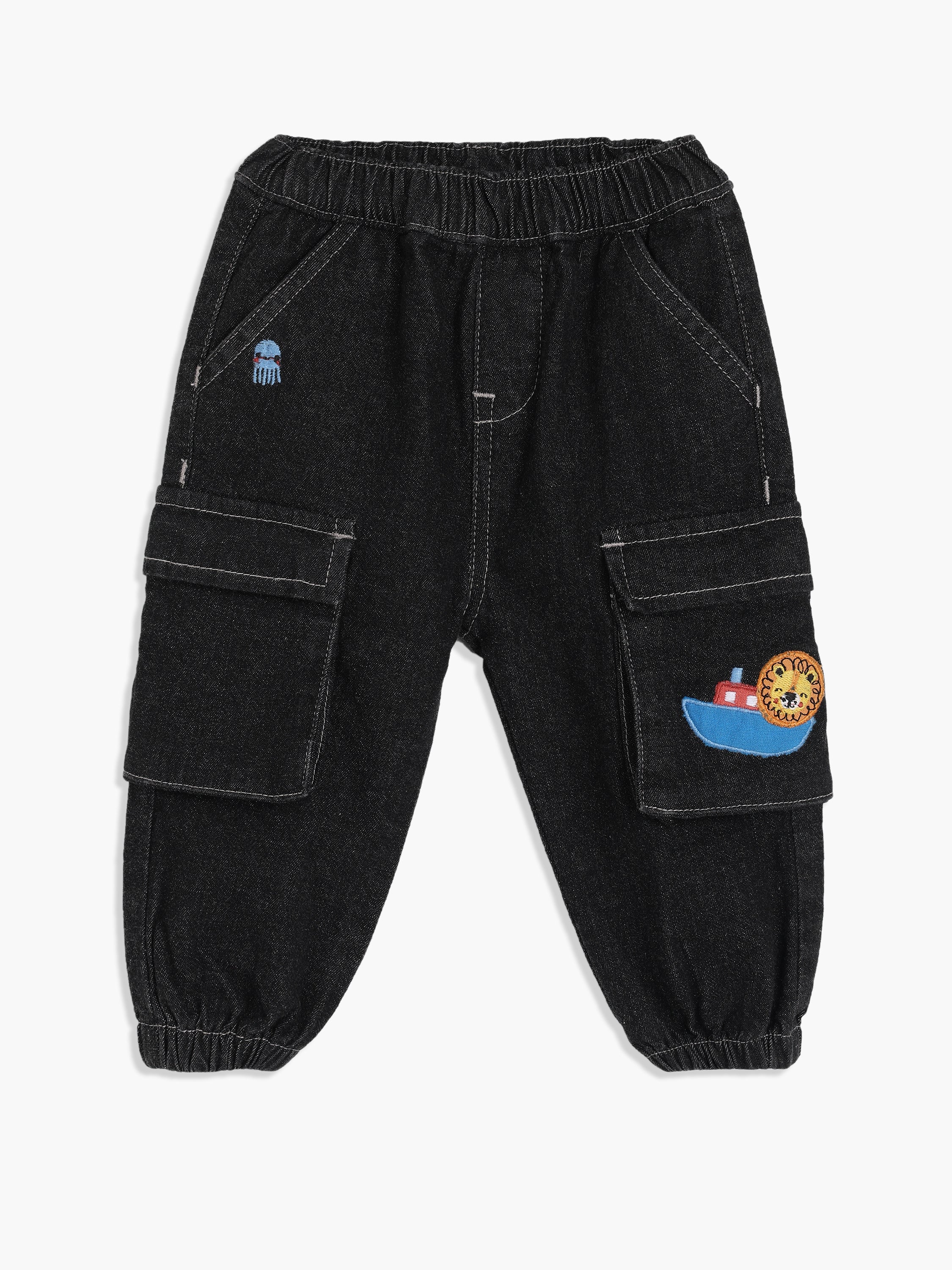 Boys Blue Cotton Denim Pant