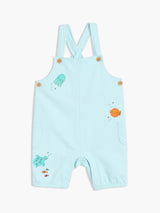 Boys Multi Cotton Half Sleeve Dungaree Set