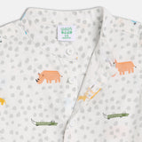 Boys White Casual Regular Fit Printed Half Sleeves Shirt
