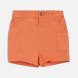 Boys Orange Casual Regular Fit Solid Shorts