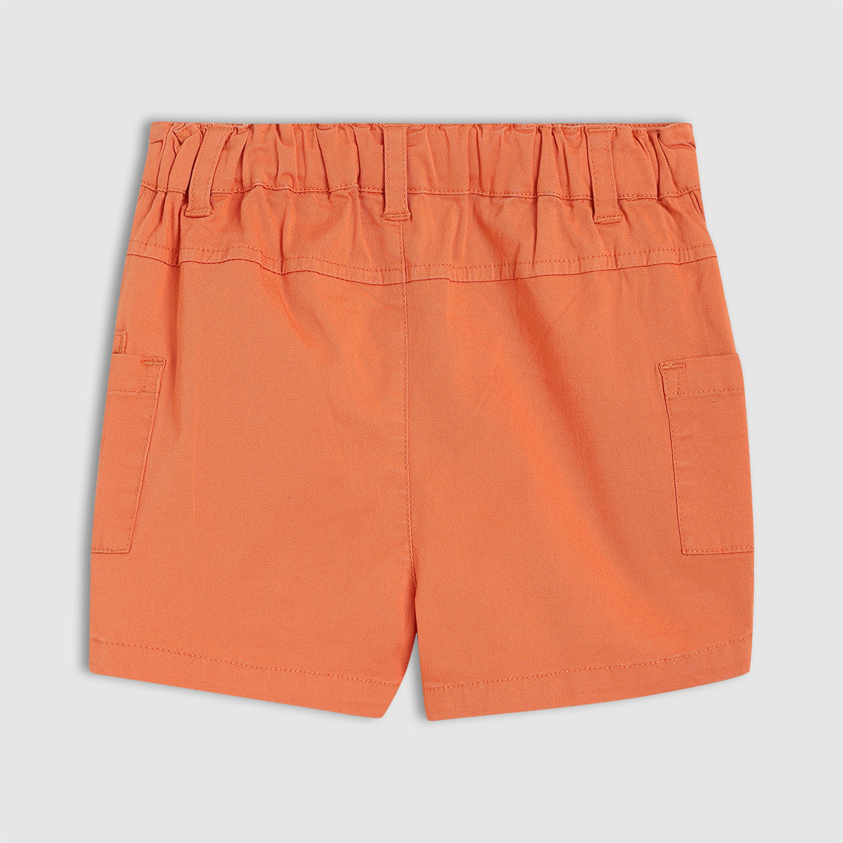 Boys Orange Casual Regular Fit Solid Shorts