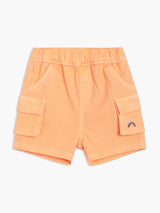 Boys Orange Cotton Shorts
