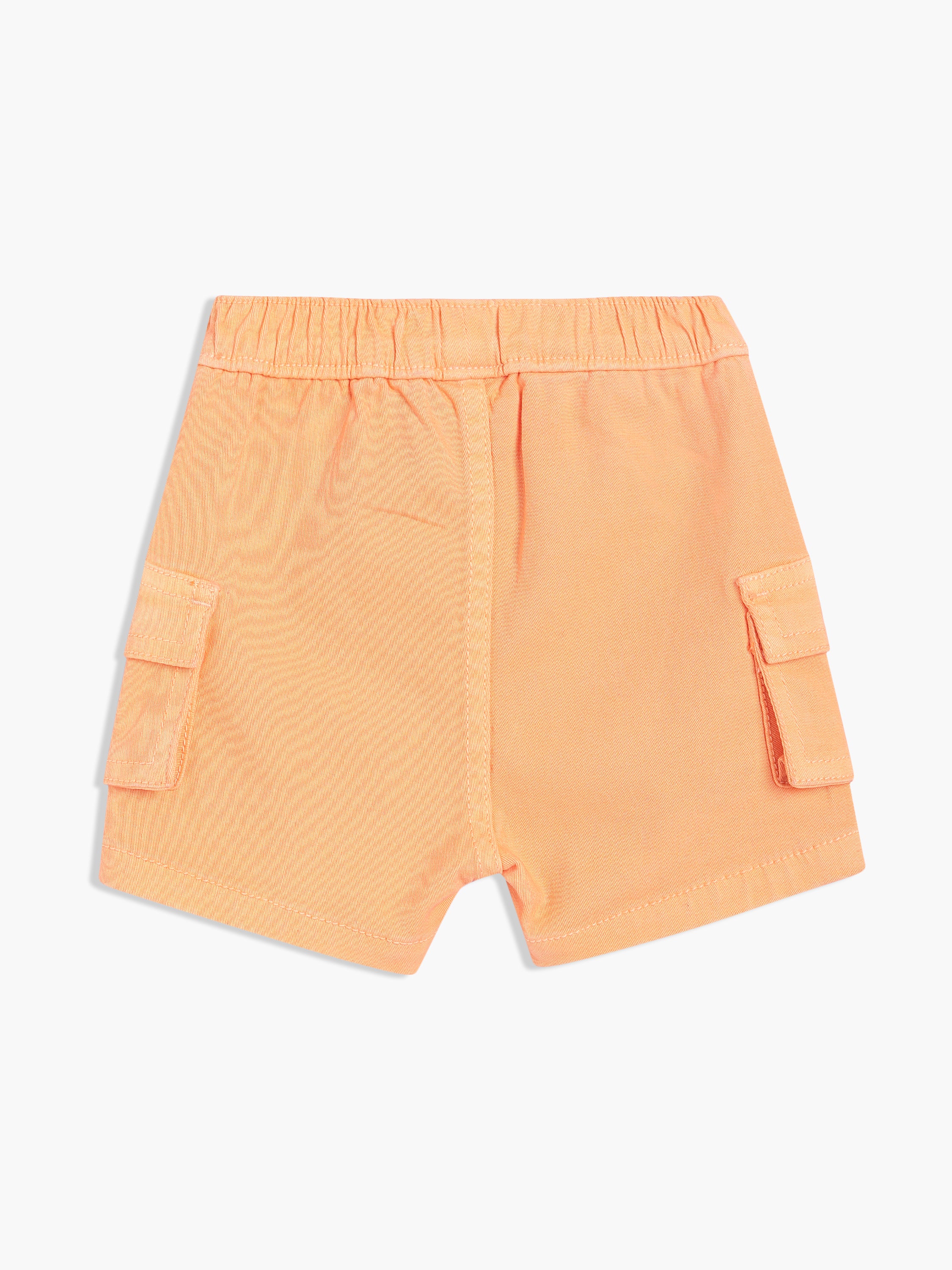 Boys Orange Cotton Shorts