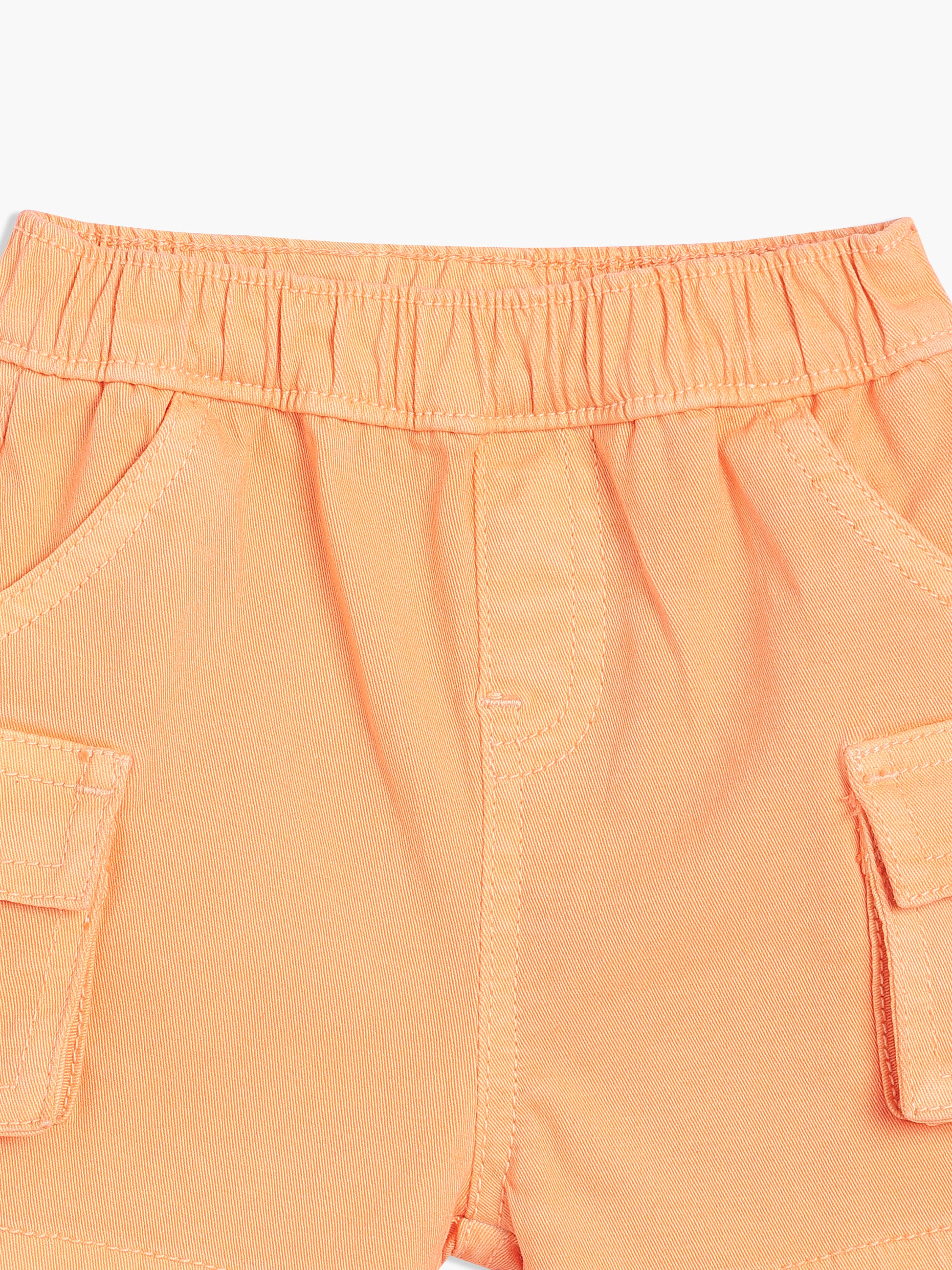 Boys Orange Cotton Shorts