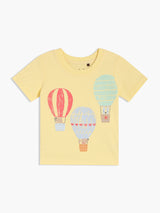 Boys Yellow & Grey Cotton Half Sleeve Top and Bottom
