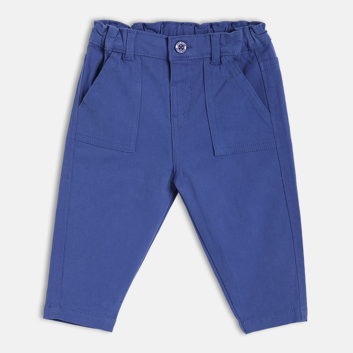Boys Blue Casual Solid Pant