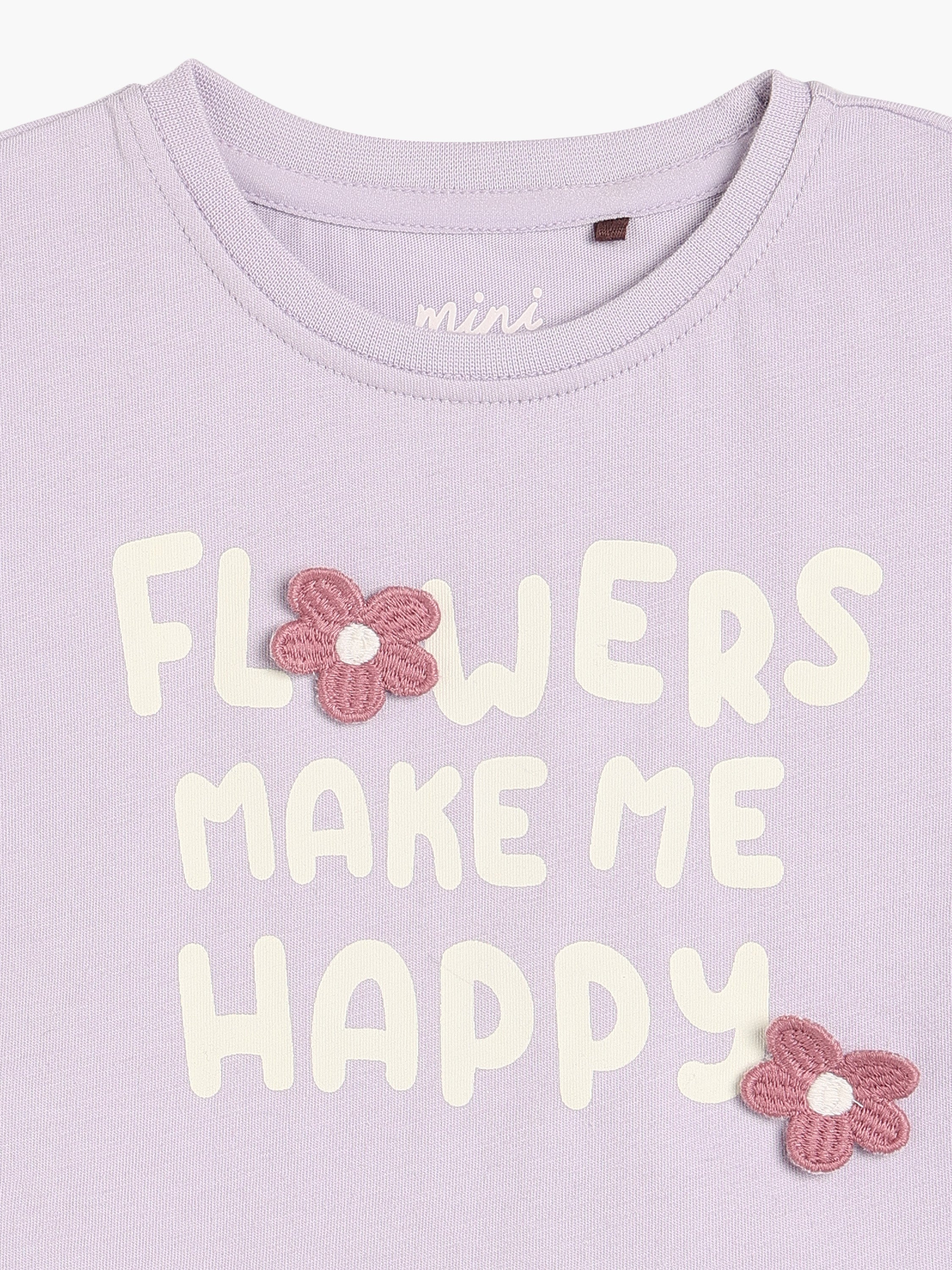 Girls Purple Cotton Half Sleeve Knit Top