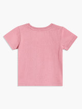 Girls Blue & Pink Cotton Half Sleeve Pinny Set