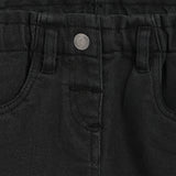Girls Black Casual Regular Fit Solid Shorts